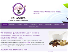 Tablet Screenshot of calandraacupuncture.com
